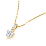 Photo of Rosel 1/20 Carat T.W. Lab Grown Diamond Pendant 14K Yellow Gold Vermeil [CP1897Y]
