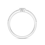Photo of Rosel 1/10 ct tw. Lab Grown Diamond Heart Cluster Engagement Ring 14K White Gold Vermeil [BT1897WE-C000]