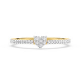 Photo of Rosel 1/10 ct tw. Lab Grown Diamond Heart Cluster Engagement Ring 14K Yellow Gold Vermeil [BT1897YE-C000]