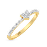 Photo of Rosel 1/10 ct tw. Lab Grown Diamond Heart Cluster Engagement Ring 14K Yellow Gold Vermeil [BT1897YE-C000]