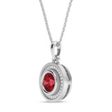 Photo of Carina 1/20 CT. T.W. Lab Grown Diamond Pendant 14K White Gold Vermeil [CP2015W]