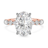 Photo of Stacy 7 1/5 ct tw. Lab Grown Diamond Oval Solitaire Trio Set 10K Rose Solid Gold [BT2451RE-I495]