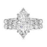 Photo of Stacy 5 5/8 ct tw. Lab Grown Diamond Marquise Solitaire Bridal Set 10K White Solid Gold [BR2451W-O395]