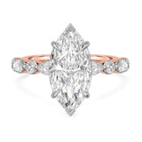 Photo of Stacy 4 7/8 ct tw. Lab Grown Diamond Marquise Solitaire Engagement Ring 14K Rose Solid Gold [BT2451RE-O395]