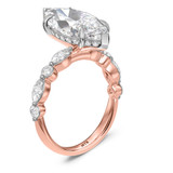 Photo of Stacy 4 7/8 ct tw. Lab Grown Diamond Marquise Solitaire Engagement Ring 14K Rose Solid Gold [BT2451RE-O395]