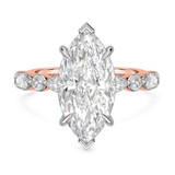 Photo of Stacy 5 7/8 ct tw. Lab Grown Diamond Marquise Solitaire Engagement Ring 10K Rose Solid Gold [BT2451RE-O495]