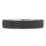Photo of Melda 7/8 ct tw. Black Diamond Mens Band 10K White Solid Gold [BT2639WM]