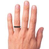 Photo of Melda 1 2/3 ct tw. Black Diamond Same Sex Mens Band Set 10K Rose Solid Gold [BT2639RM] [HT-2]