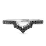 Photo of Melda 1 1/8 ct tw. Black Diamond Wedding Band Set 10K White Solid Gold [BT2639WL]