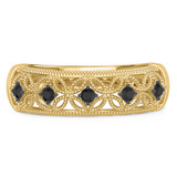 Photo of Tosca 1/5 ct tw. Black Diamond Mens Band 10K Yellow Solid Gold [BT2642YM]