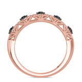 Photo of Tosca 3/8 ct tw. Black Diamond Wedding Band Set 14K Rose Solid Gold [BT2642RL]