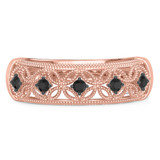 Photo of Tosca 3/8 ct tw. Black Diamond Wedding Band Set 14K Rose Solid Gold [BT2642RM]