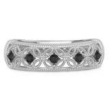 Photo of Tosca 3/8 ct tw. Black Diamond Wedding Band Set 10K White Solid Gold [BT2642WM]