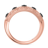 Photo of Tosca 3/8 ct tw. Black Diamond Same Sex Mens Band Set 14K Rose Solid Gold [BT2642RM]