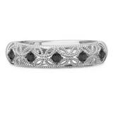 Photo of Tosca 2 1/10 ct tw. Black Diamond Round Solitaire Trio Set 10K White Solid Gold [BT2642WL]
