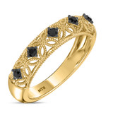 Photo of Tosca 1/5 ct tw. Black Diamond Ladies Band 10K Yellow Solid Gold [BT2642YL]