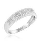 Photo of Otto 3/4 ct tw. Diamond Round Cluster Trio Set 14K White Gold Vermeil [BT2490WM]