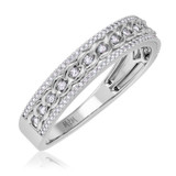 Photo of Sadie 1 3/4 ct tw. Diamond Princess Solitaire Trio Set 14K White Gold Vermeil [BT2650WM]