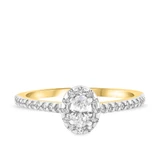 Photo of Breanna 7/8 ct tw. Diamond Oval Solitaire Trio Set 14K Yellow Gold Vermeil [BT1428YE-C000]