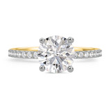 Photo of Keanu 2 1/5 ct tw. Lab Grown Diamond Round Solitaire Engagement Ring 14K Yellow Gold Vermeil [BT1410YE-L195]
