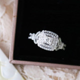 Photo of Sadie 2/3 ct tw. Lab Grown Diamond Princess Solitaire Engagement Ring 14K Yellow Gold Vermeil [BT2650YE-C000]