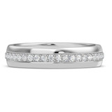 Photo of Kailani 7/8 ct tw. Diamond Wedding Band Set 14K White Gold Vermeil [BT1407WM]