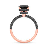 Photo of Rylee 4 1/5 ct tw. Black Diamond Cushion Solitaire Trio Set 14K Rose Solid Gold [BT2655RE-C000]