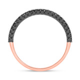 Photo of Rylee 4 1/5 ct tw. Black Diamond Cushion Solitaire Trio Set 14K Rose Solid Gold [BT2655RL]