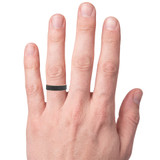 Photo of Rylee 4 1/5 ct tw. Black Diamond Cushion Solitaire Trio Set 14K Rose Solid Gold [BT2655RM] [HT]