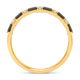 Photo of Zilvi 1 3/4 ct tw. Black Diamond Same Sex Mens Band Set 14K Yellow Solid Gold [BT2654YM]