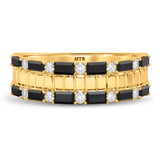 Photo of Zilvi 7/8 ct tw. Black Diamond Mens Band 14K Yellow Solid Gold [BT2654YM]