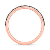 Photo of Rylee 1 1/3 ct tw. Black Diamond Wedding Band Set 14K Rose Solid Gold [BT2655RM]