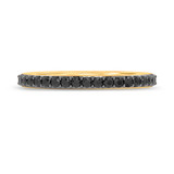 Photo of Nele 2/3 ct tw. Black Diamond Same Sex Ladies Band Set 10K Yellow Solid Gold [BT2651YL]