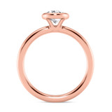 Photo of Niu 1 1/7 ct tw. Lab Grown Diamond Oval Solitaire Bridal Set 10K Rose Solid Gold [BT1918RE-I095]