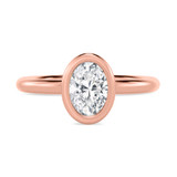 Photo of Niu 1 1/7 ct tw. Lab Grown Diamond Oval Solitaire Bridal Set 14K Rose Solid Gold [BT1918RE-I095]