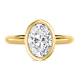 Photo of Niu 3 1/7 ct tw. Lab Grown Diamond Oval Solitaire Bridal Set 10K Yellow Solid Gold [BT1919YE-I295]
