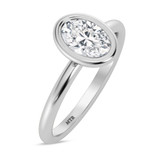 Photo of Niu 1 1/7 ct tw. Lab Grown Diamond Oval Solitaire Bridal Set 10K White Solid Gold [BT1918WE-I095]