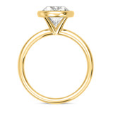 Photo of Niu 3 1/7 ct tw. Lab Grown Diamond Oval Solitaire Bridal Set 14K Yellow Solid Gold [BT1919YE-I295]