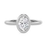Photo of Niu 1 1/7 ct tw. Lab Grown Diamond Oval Solitaire Bridal Set 14K White Solid Gold [BT1918WE-I095]