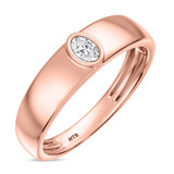 Photo of Niu 1/2 ct tw. Lab Grown Diamond Same Sex Mens Band Set 14K Rose Solid Gold [BT2660RM]