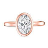 Photo of Niu 2 1/7 ct tw. Lab Grown Diamond Oval Solitaire Bridal Set 14K Rose Solid Gold [BT2660RE-I195]