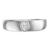 Photo of Niu 1/2 ct tw. Lab Grown Diamond Same Sex Mens Band Set 14K White Solid Gold [BT2660WM]