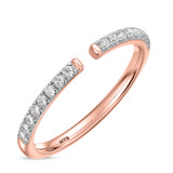 Photo of Niu 1/2 ct tw. Lab Grown Diamond Wedding Band Set 10K Rose Solid Gold [BT2660RL]