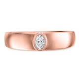 Photo of Niu 1/2 ct tw. Lab Grown Diamond Wedding Band Set 14K Rose Solid Gold [BT2660RM]