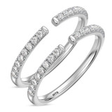 Photo of Niu 3/8 ct tw. Lab Grown Diamond Same Sex Ladies Band Set 14K White Solid Gold [WL2660W]