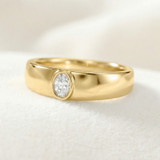 Photo of Niu 1/2 ct tw. Lab Grown Diamond Same Sex Mens Band Set 14K Yellow Solid Gold [BT2660YM]