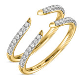 Photo of Niu 1/3 ct tw. Lab Grown Diamond Same Sex Ladies Band Set 10K Yellow Solid Gold [WL2656Y]