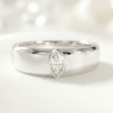 Photo of Niu 1/4 ct tw. Lab Grown Diamonds Mens Band 10K White Solid Gold [BT2656WM]