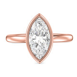 Photo of Niu 3 1/3 ct tw. Lab Grown Diamond Marquise Solitaire Trio Set 14K Rose Solid Gold [BT1924RE-O295]