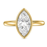 Photo of Niu 3 1/10 ct tw. Lab Grown Diamond Marquise Solitaire Bridal Set 10K Yellow Solid Gold [BT1924YE-O295]
